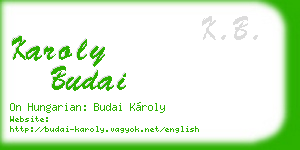 karoly budai business card